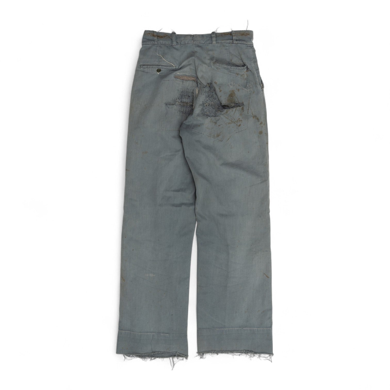 THRASHED/REPAIRED PENNEYS ARMY CLOTH CHINOS - 1950'S