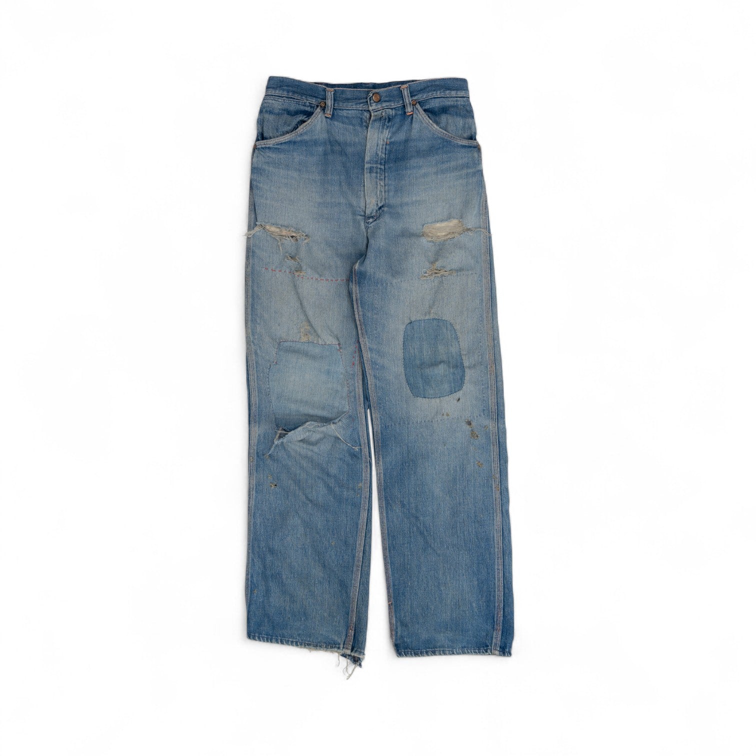 DISTRESSED/REPAIRED BIG MAC CARPENTER DENIM - 1950'S