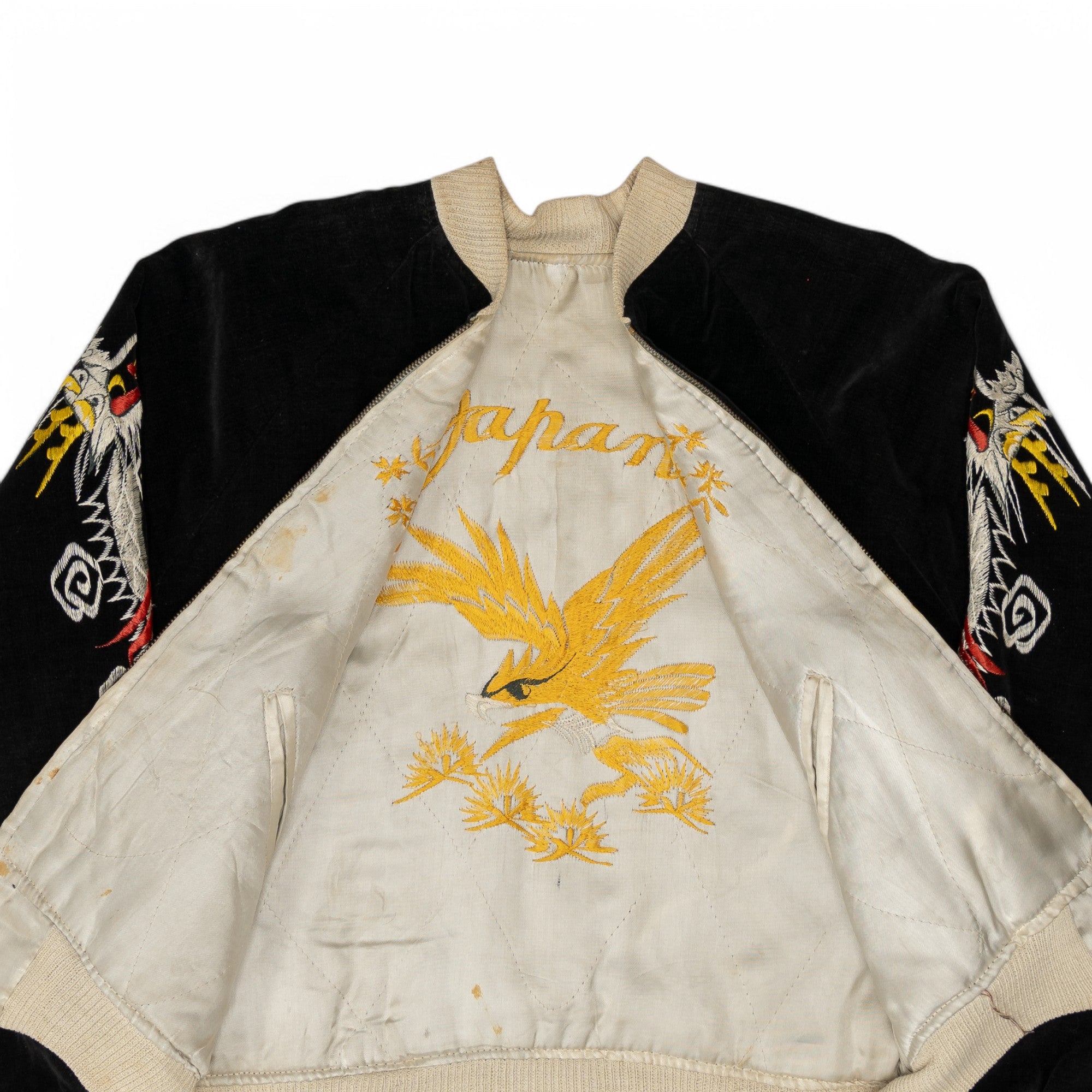 REVERSABLE VELVETEEN SOUVENIR/SUKAJAN JACKET (JAPAN) - 1950'S
