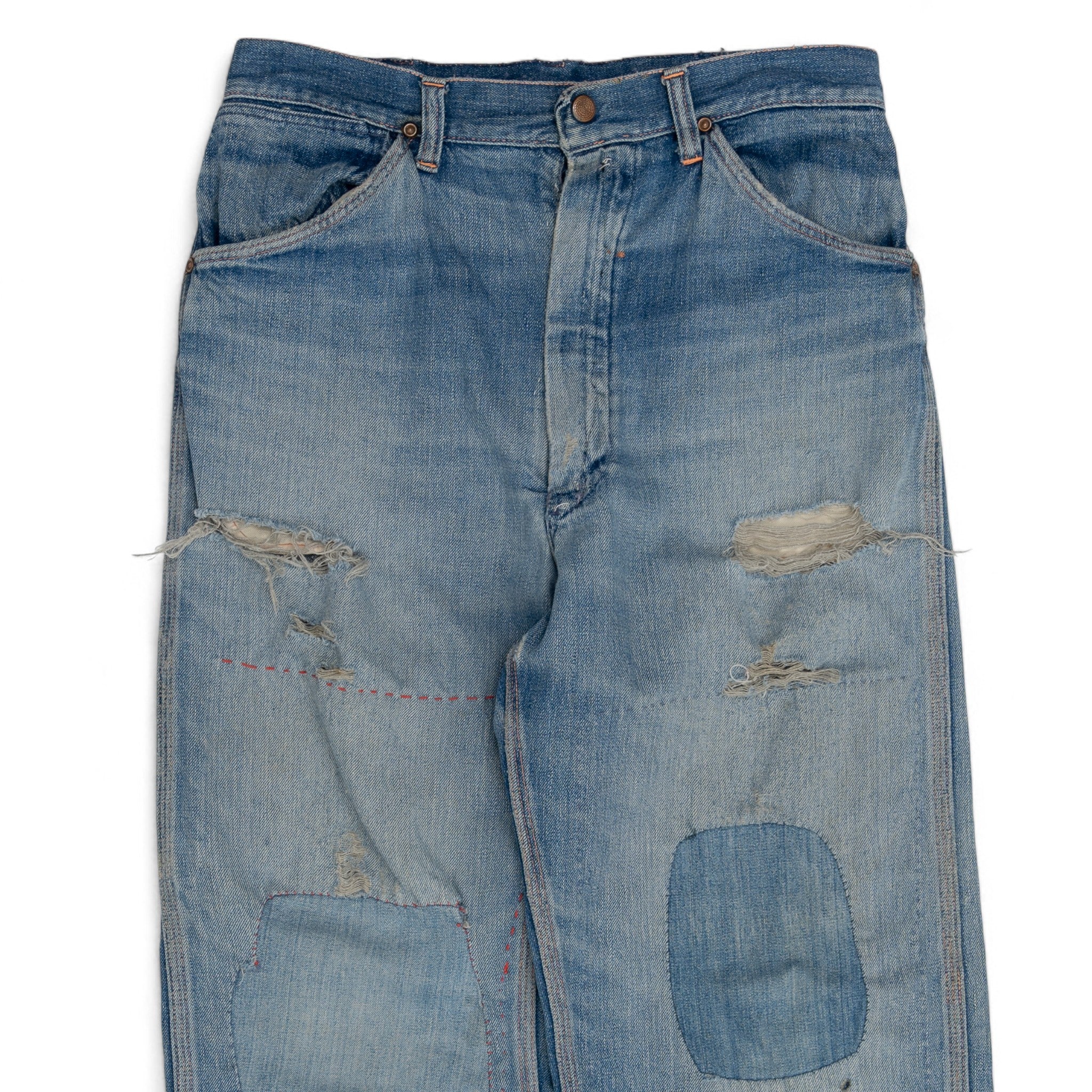 DISTRESSED/REPAIRED BIG MAC CARPENTER DENIM - 1950'S