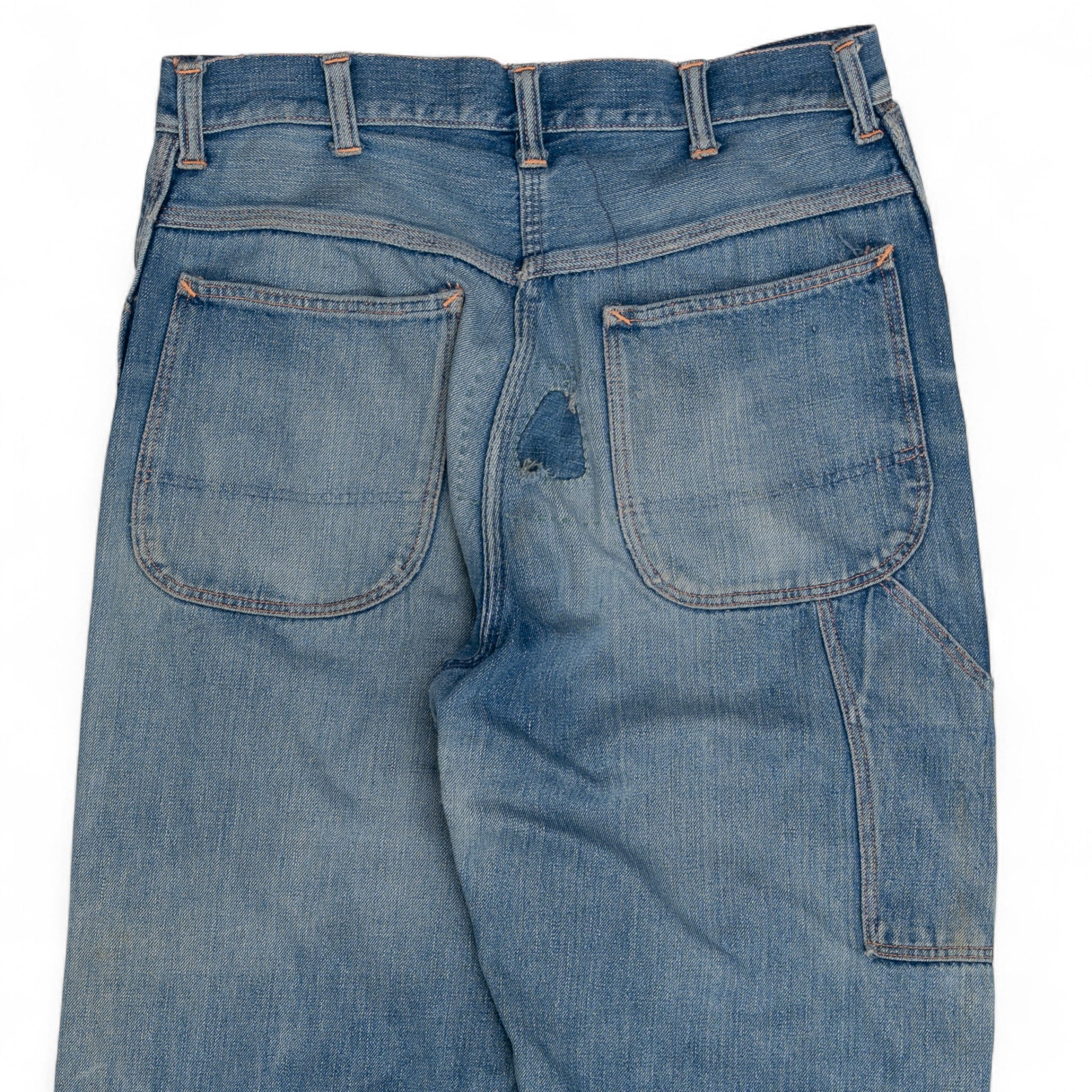 DISTRESSED/REPAIRED BIG MAC CARPENTER DENIM - 1950'S
