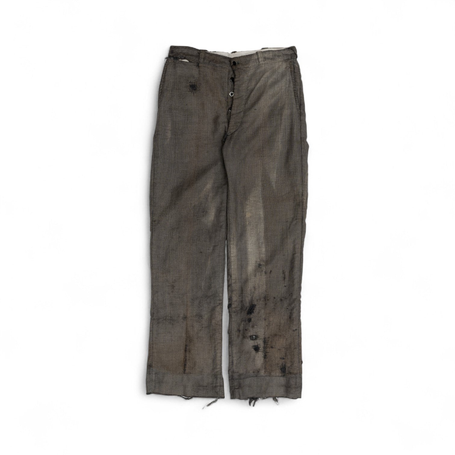 THRASHED/SUN-FADED/REPAIRED STIFEL S&P TROUSERS - 1940'S