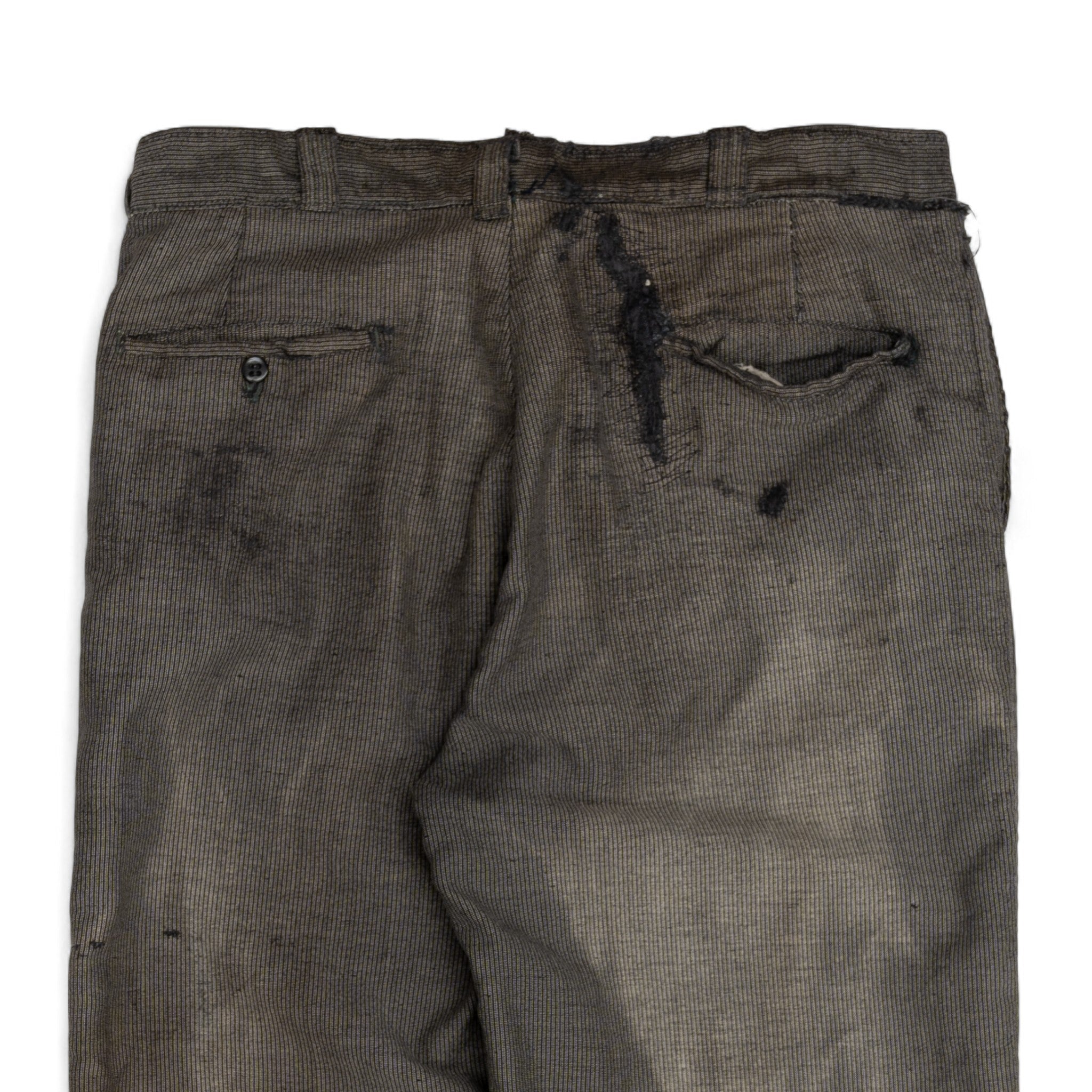 THRASHED/SUN-FADED/REPAIRED STIFEL S&P TROUSERS - 1940'S