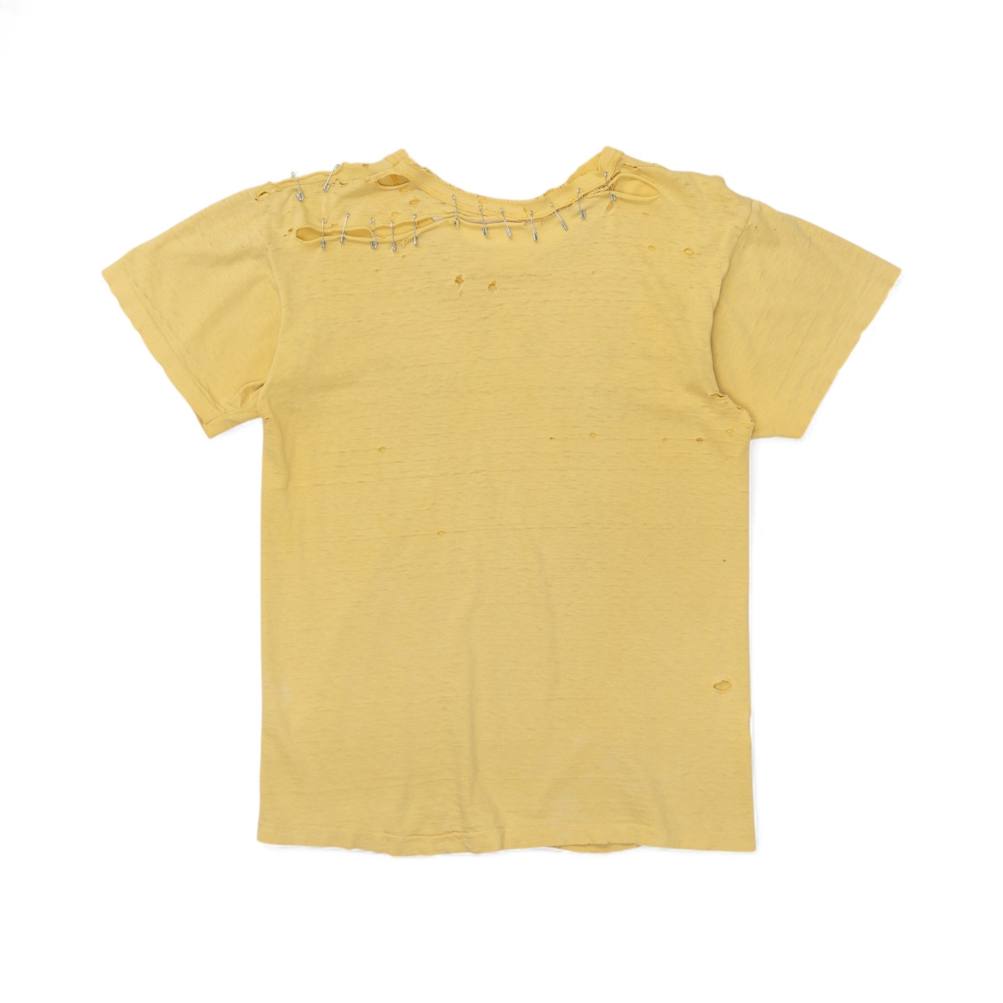 THRASHED/FADED/SAFETY PIN REPAIRED 'DAVE FRANK'S AUTO SALES' TEE - 1960'S