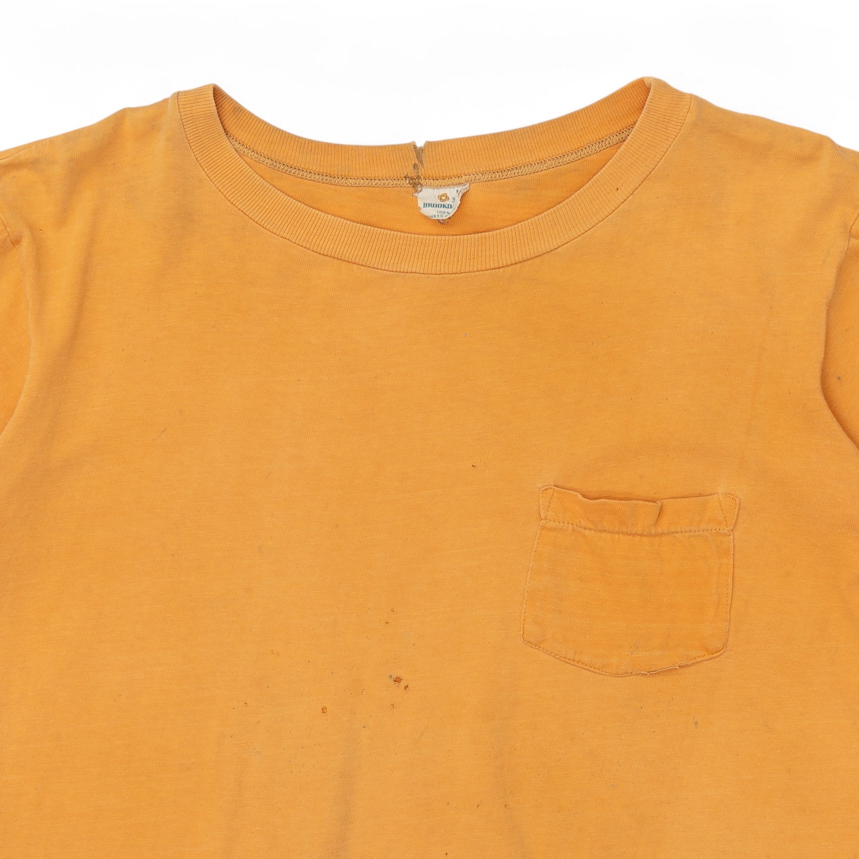 BOXY ORANGE POCKET TEE - 1970'S