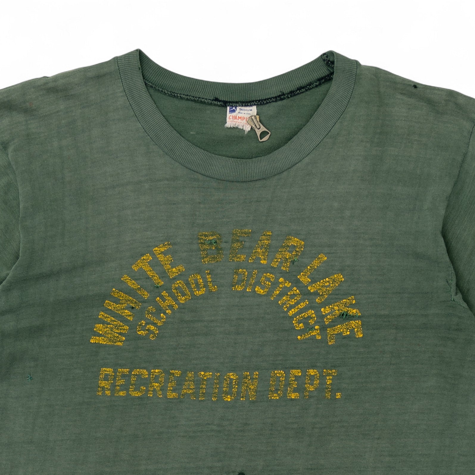FADED/REPAIRED 'WHITE BEAR LAKE RECREATION DEPT.' TEE - 1960'S