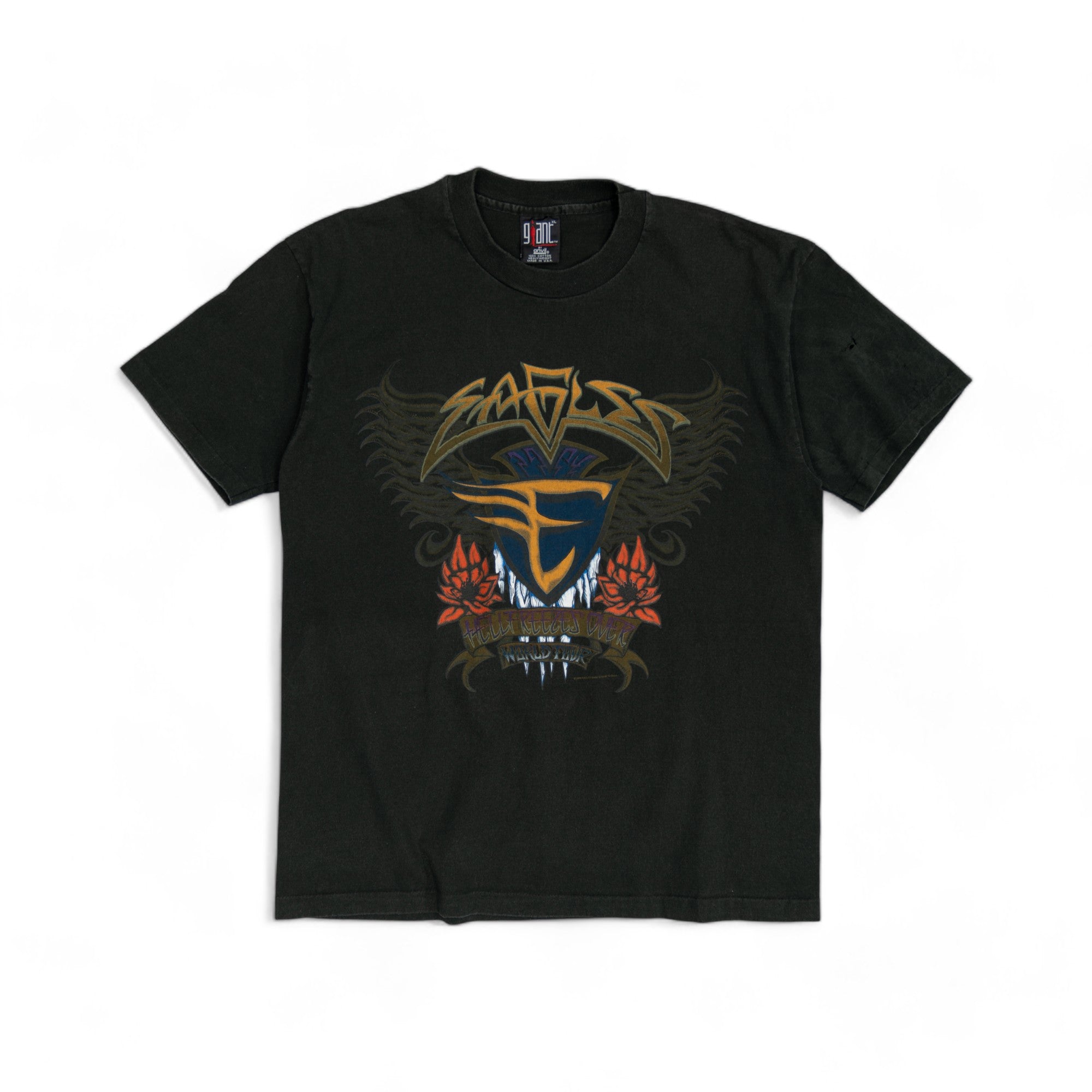 SINGLE STITCH EAGLES 'HELL FREEZES OVER' WORLD TOUR TEE - 1990'S