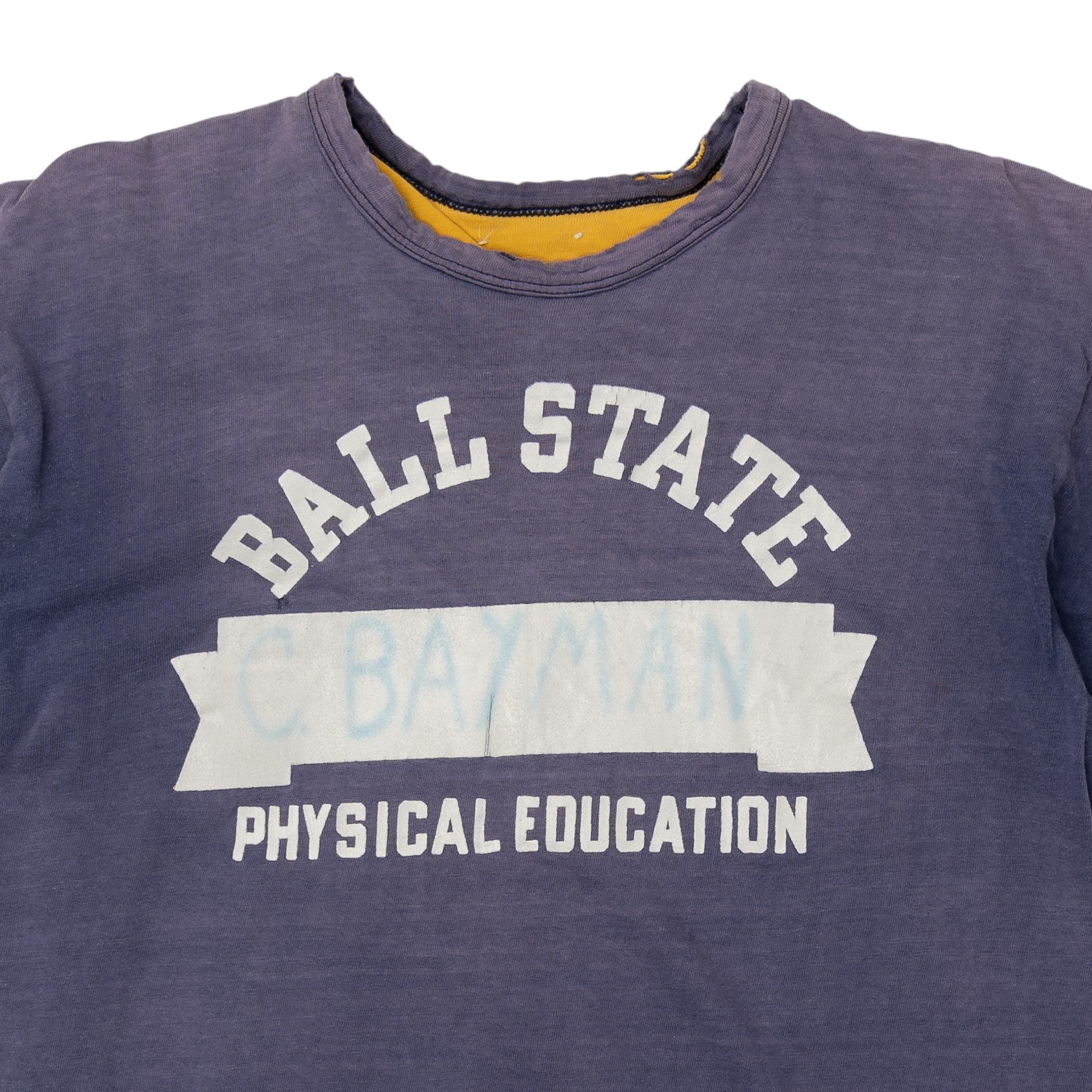 DOUBLE FACE 'BALL STATE PHYSICAL EDUCATION' TEE - 1960'S