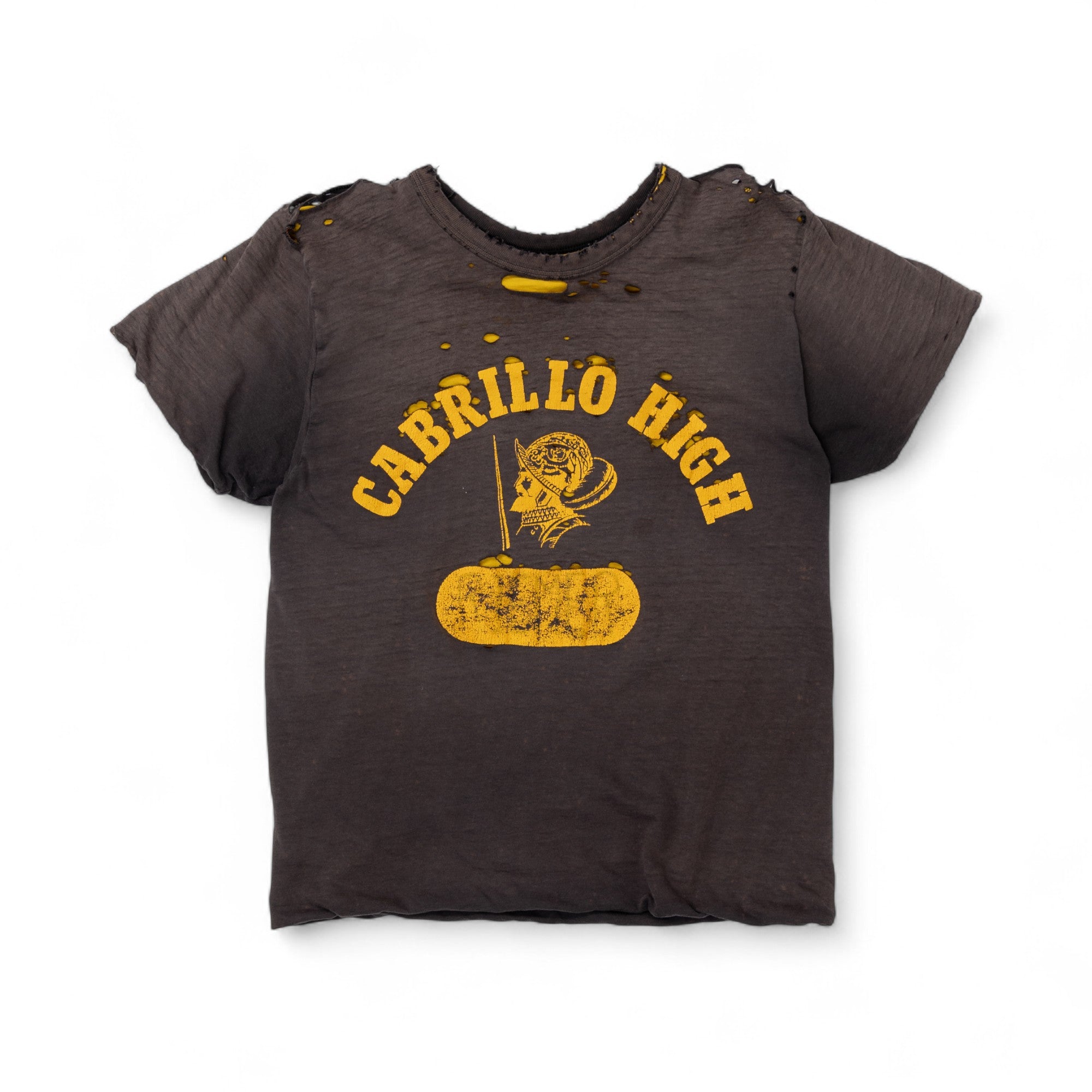 DISTRESSED DOUBLE FACE 'CARILLO HIGH' TEE - 1960'S