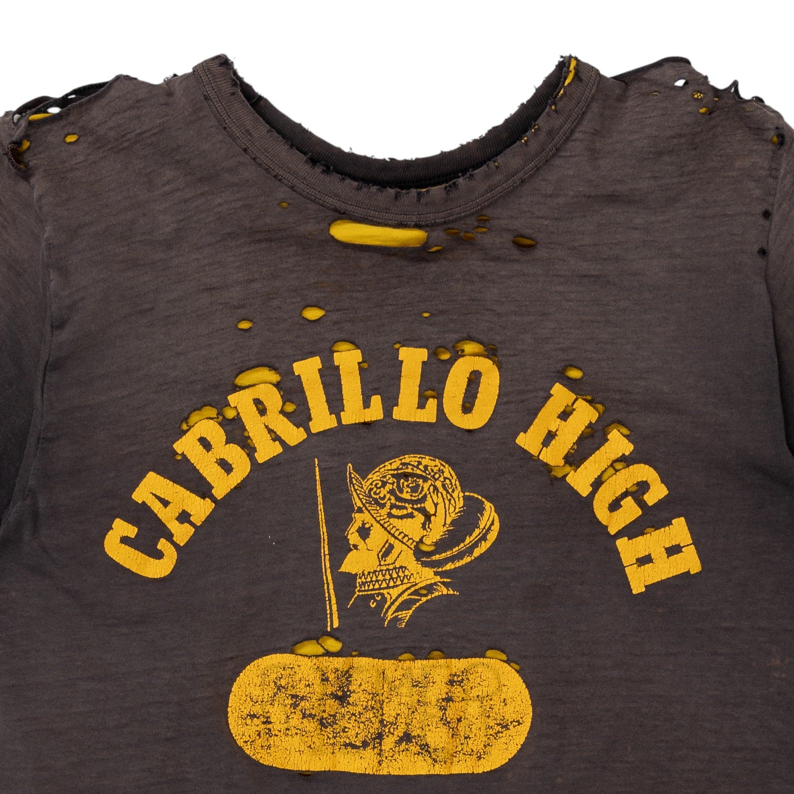 DISTRESSED DOUBLE FACE 'CARILLO HIGH' TEE - 1960'S