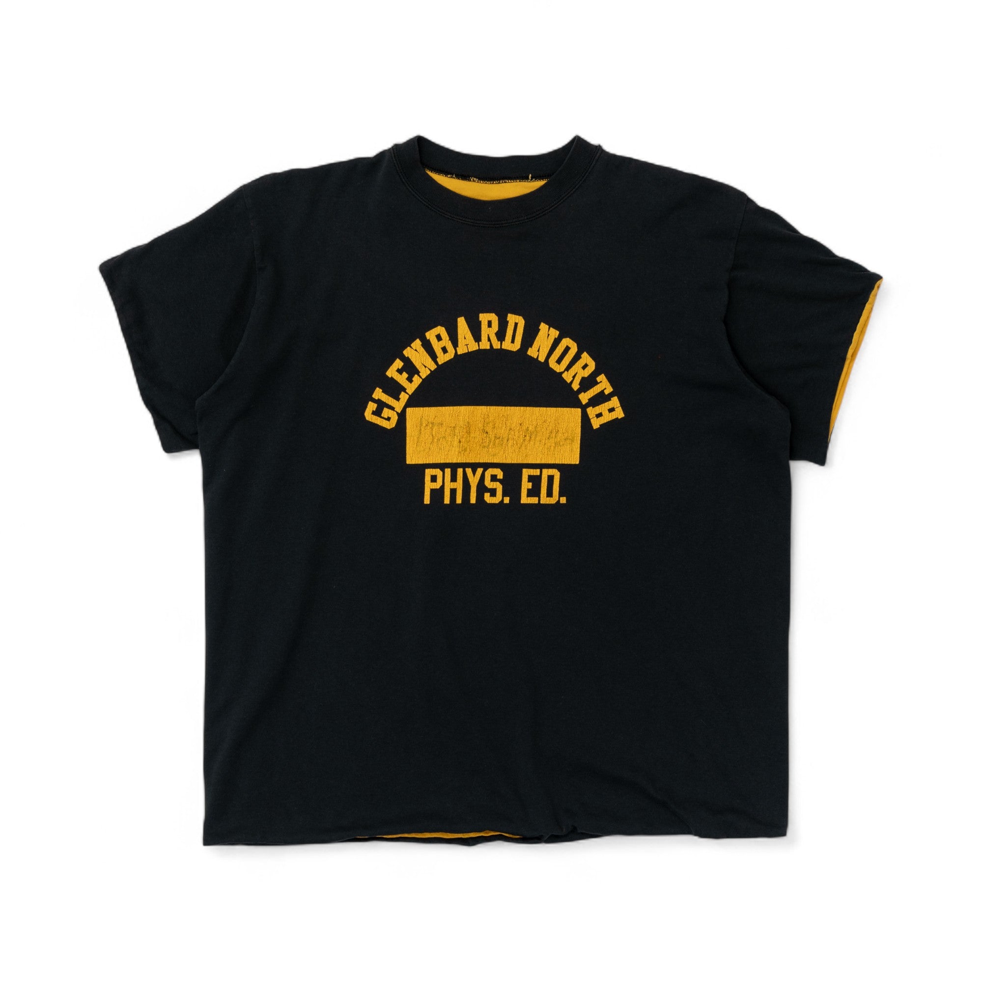 DOUBLE FACE 'GLENBARD NORTH PHYSICAL EDUCATION' TEE - 1960'S