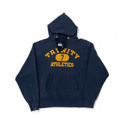HEAVILY DISTRESSED CHAMPION REVERSE WEAVE 'TRINITY ATHLETICS' HOODIE - 1970'S