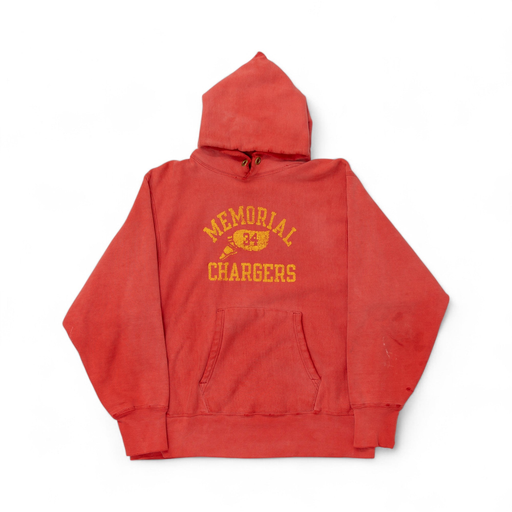CHAMPION REVERSE WEAVE 'MEMORIAL CHARGERS' HOODIE - 1980'S