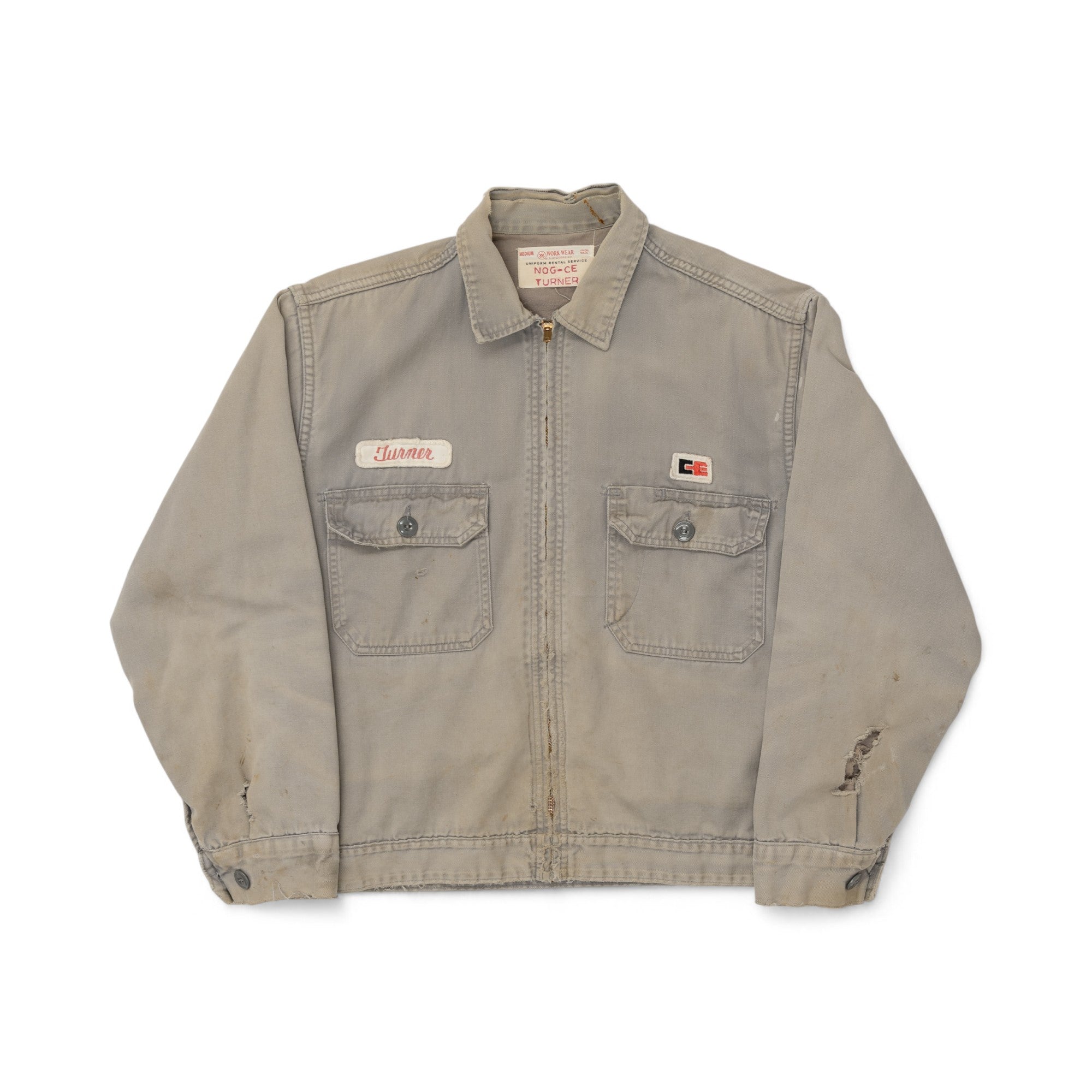 FADED/DISTRESSED 'UNION MADE' WORK JACKET - 1960/70'S