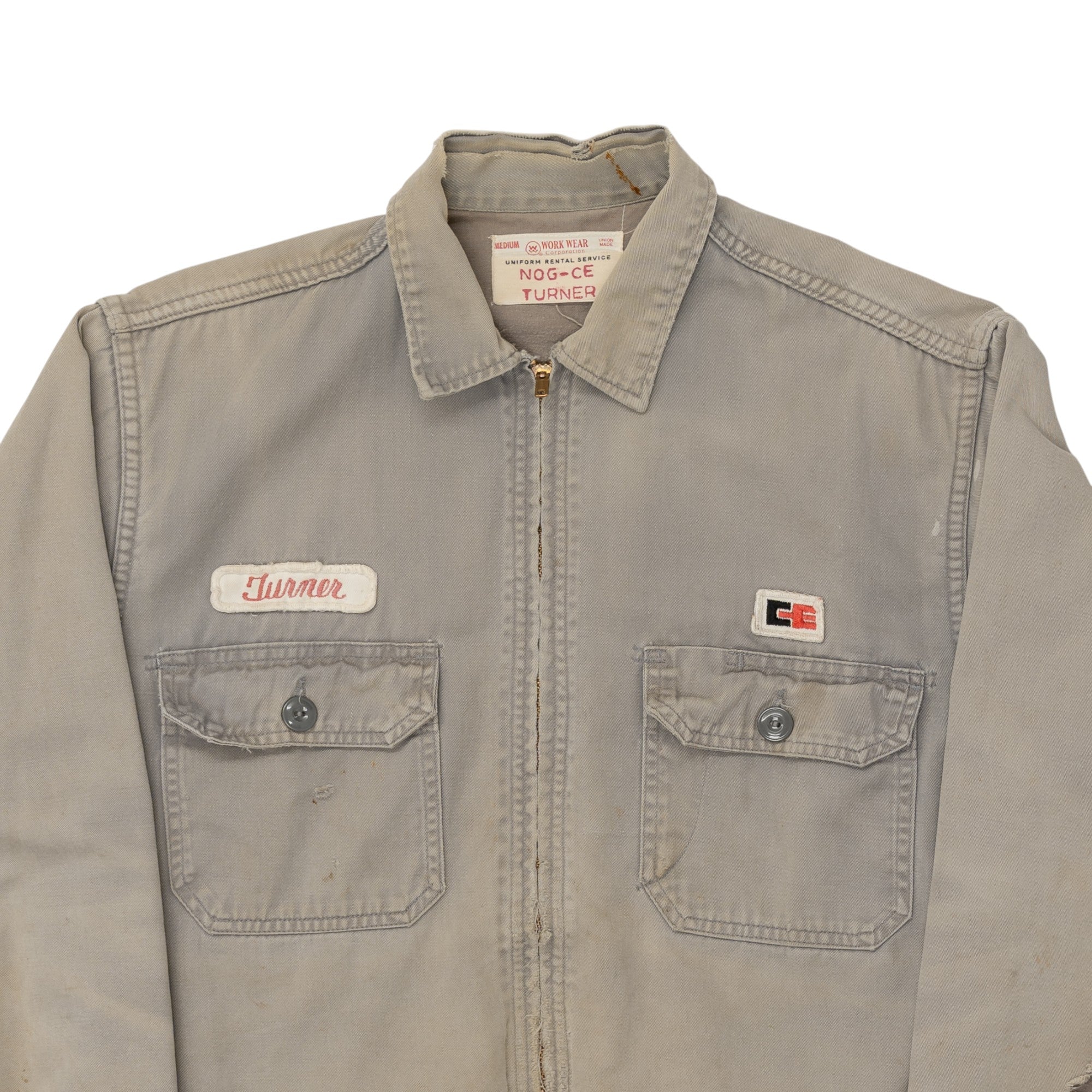 FADED/DISTRESSED 'UNION MADE' WORK JACKET - 1960/70'S