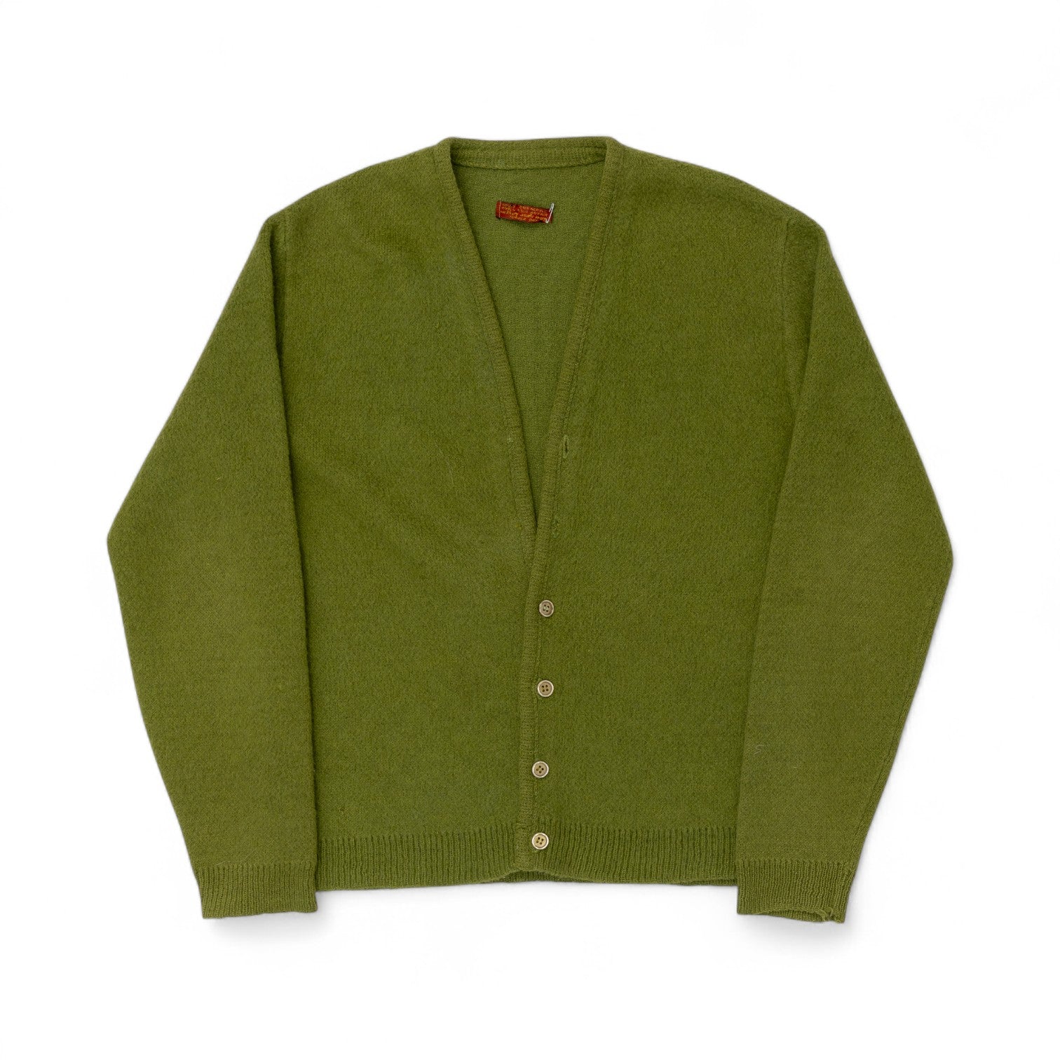 SOFT GREEN MOHAIR CARDIGAN - 1960/70'S