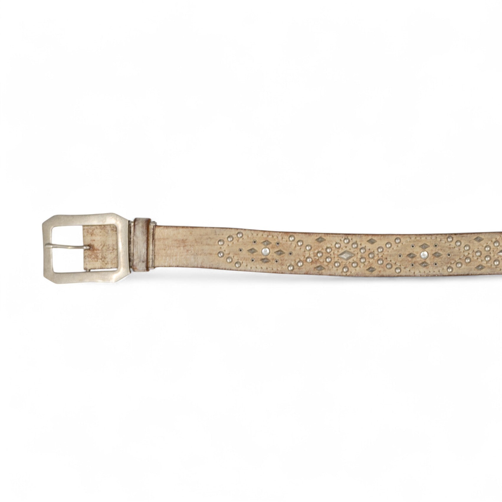 STUDDED LEATHER BELT - 1970'S