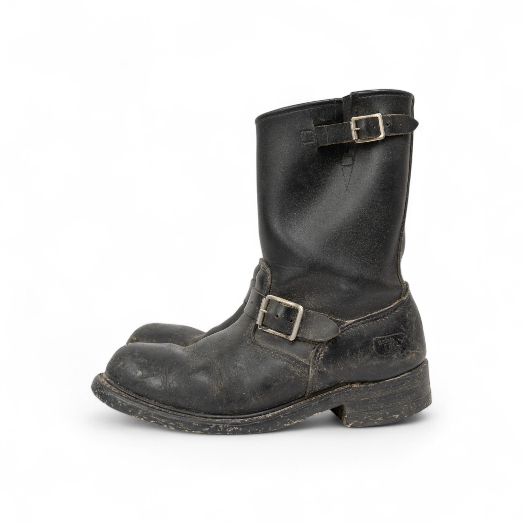 LEATHER ENGINEER BOOTS - 1970'S
