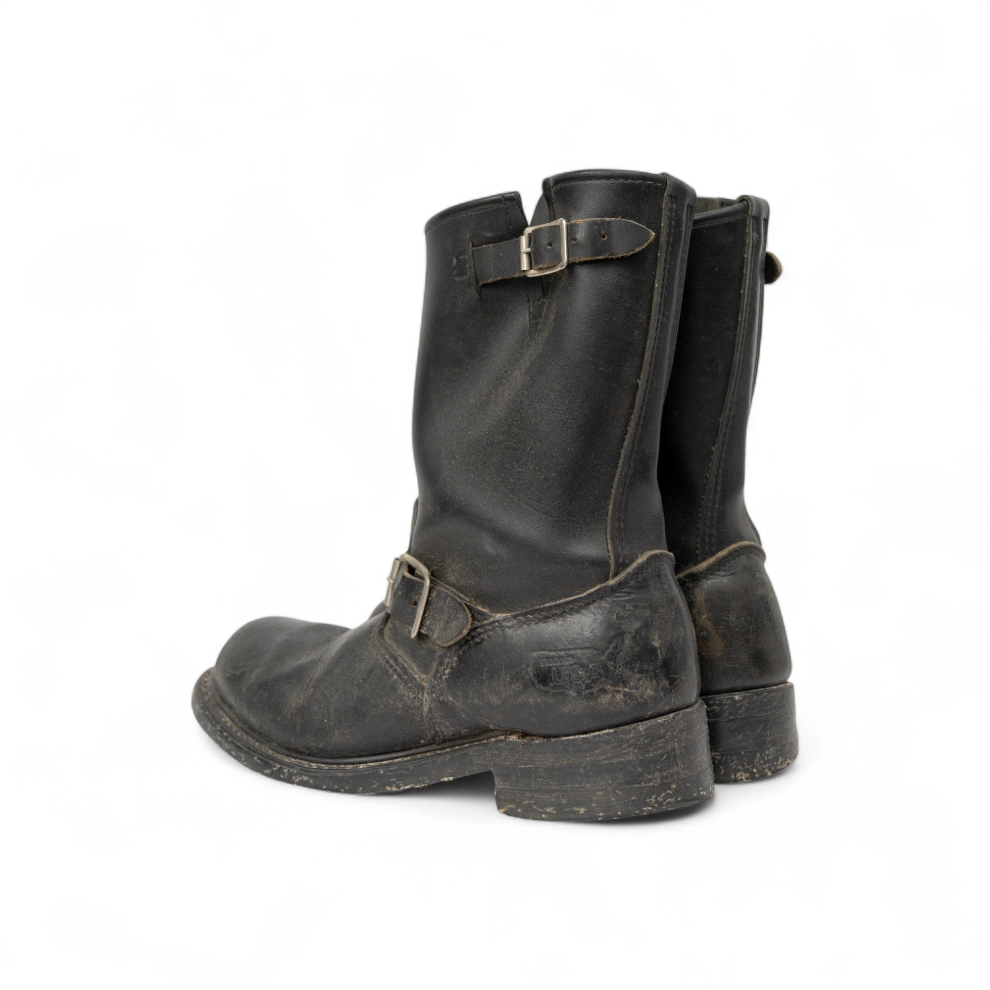 LEATHER ENGINEER BOOTS - 1970'S