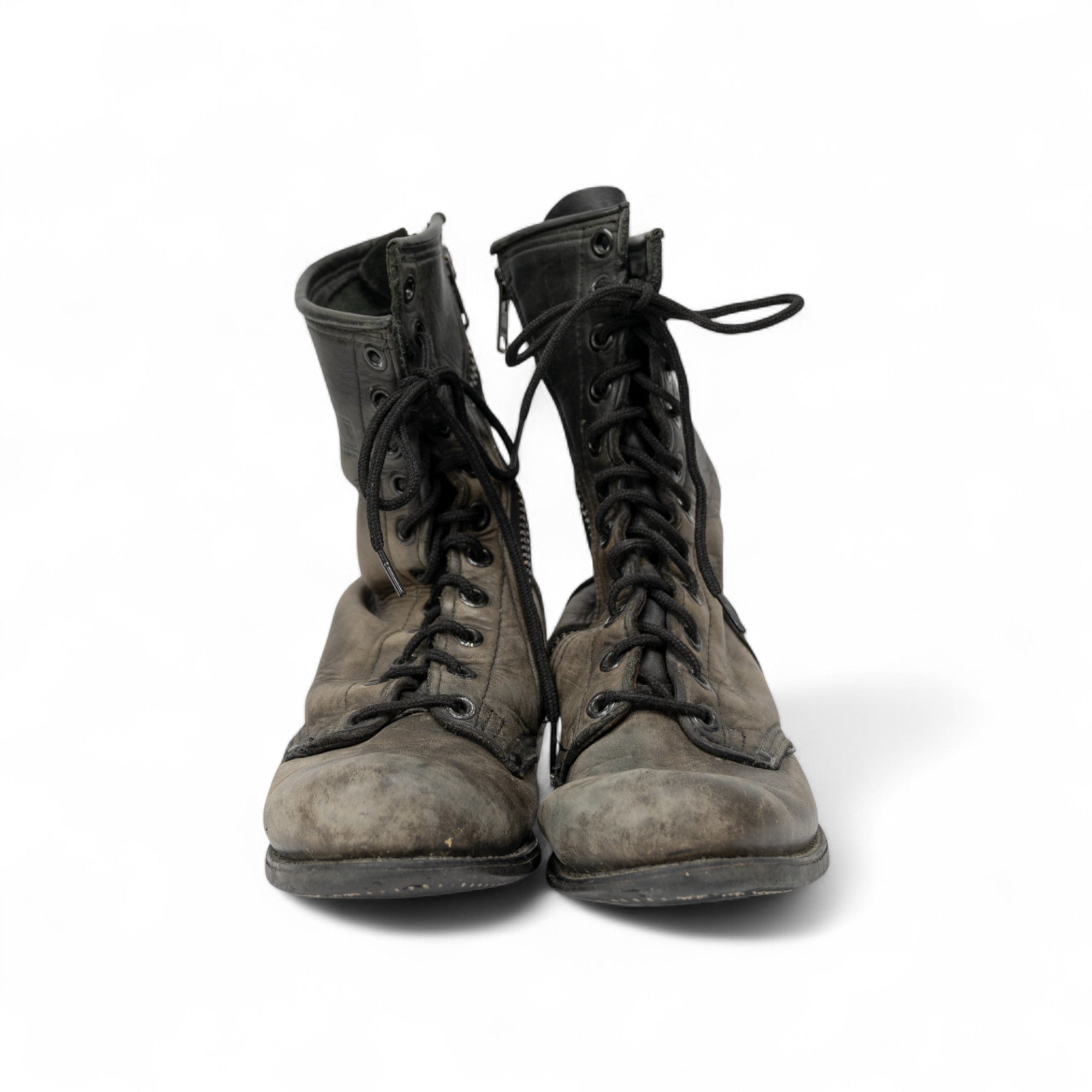 DISTRESSED HARLEY DAVIDSON COMBAT BOOTS - 1980/90'S