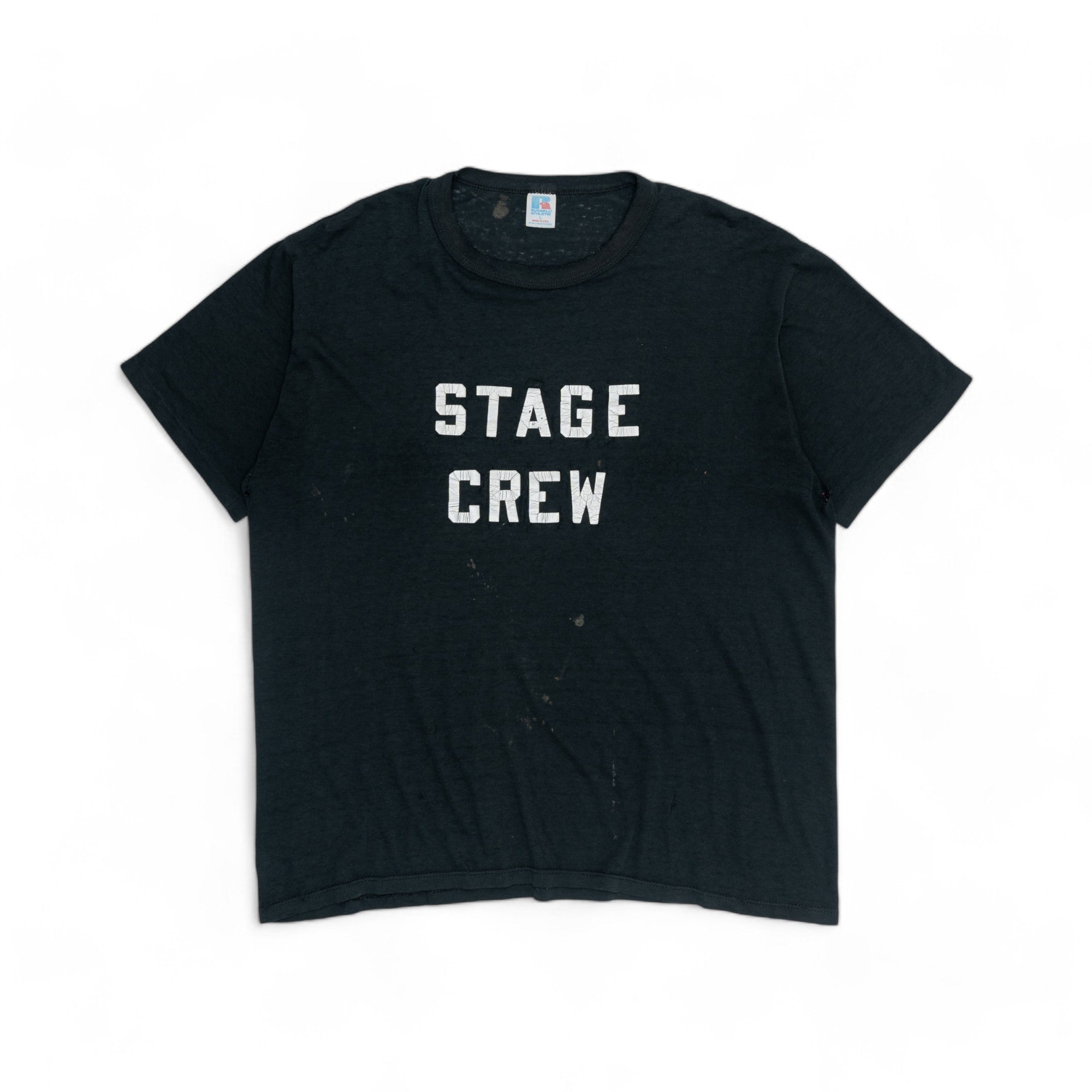 PAPER-THIN/SOFT 'STAGE CREW' TEE - 1970'S