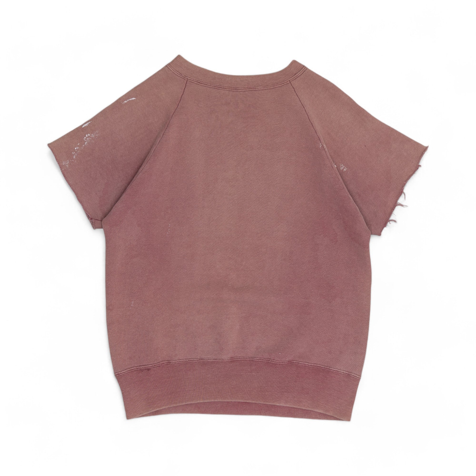 FADED 'ST. JOSEPH COLLEGE' RAGLAN CUT-OFF SWEATSHIRT - 1960'S