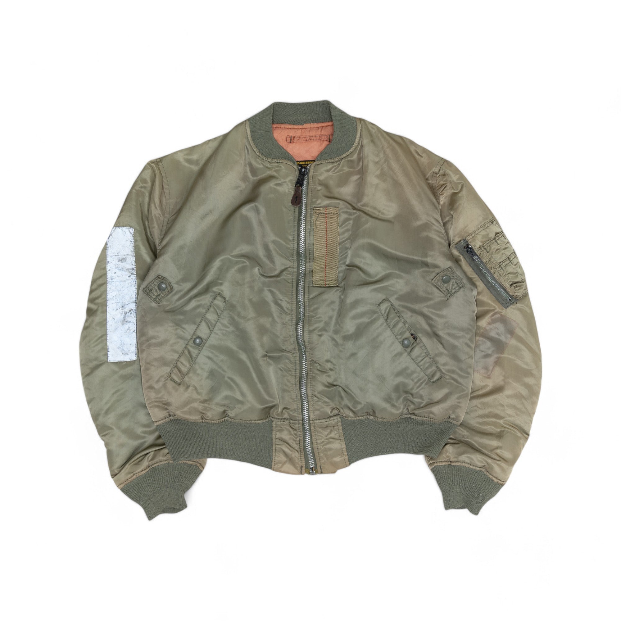 AVIREX REFLECTIVE MILITARY BOMBER JACKET - 1980'S