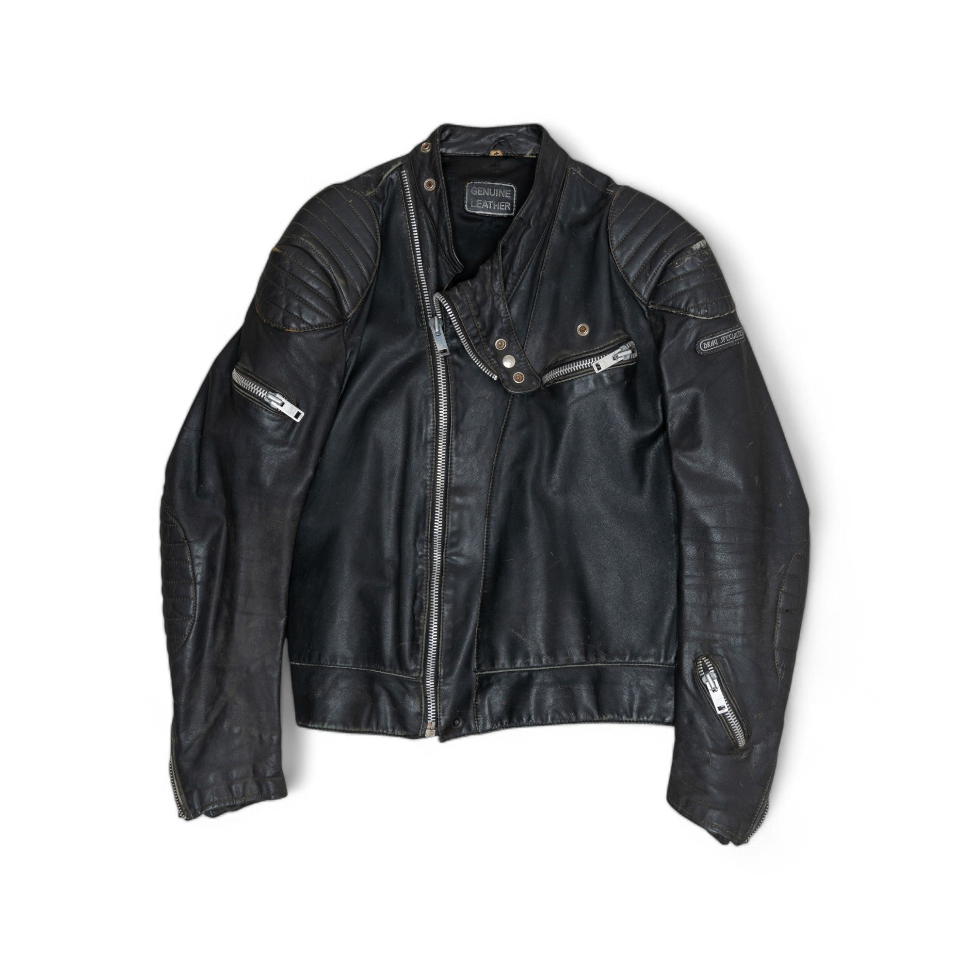 GERMAN LEATHER BIKER JACKET - 1960'S