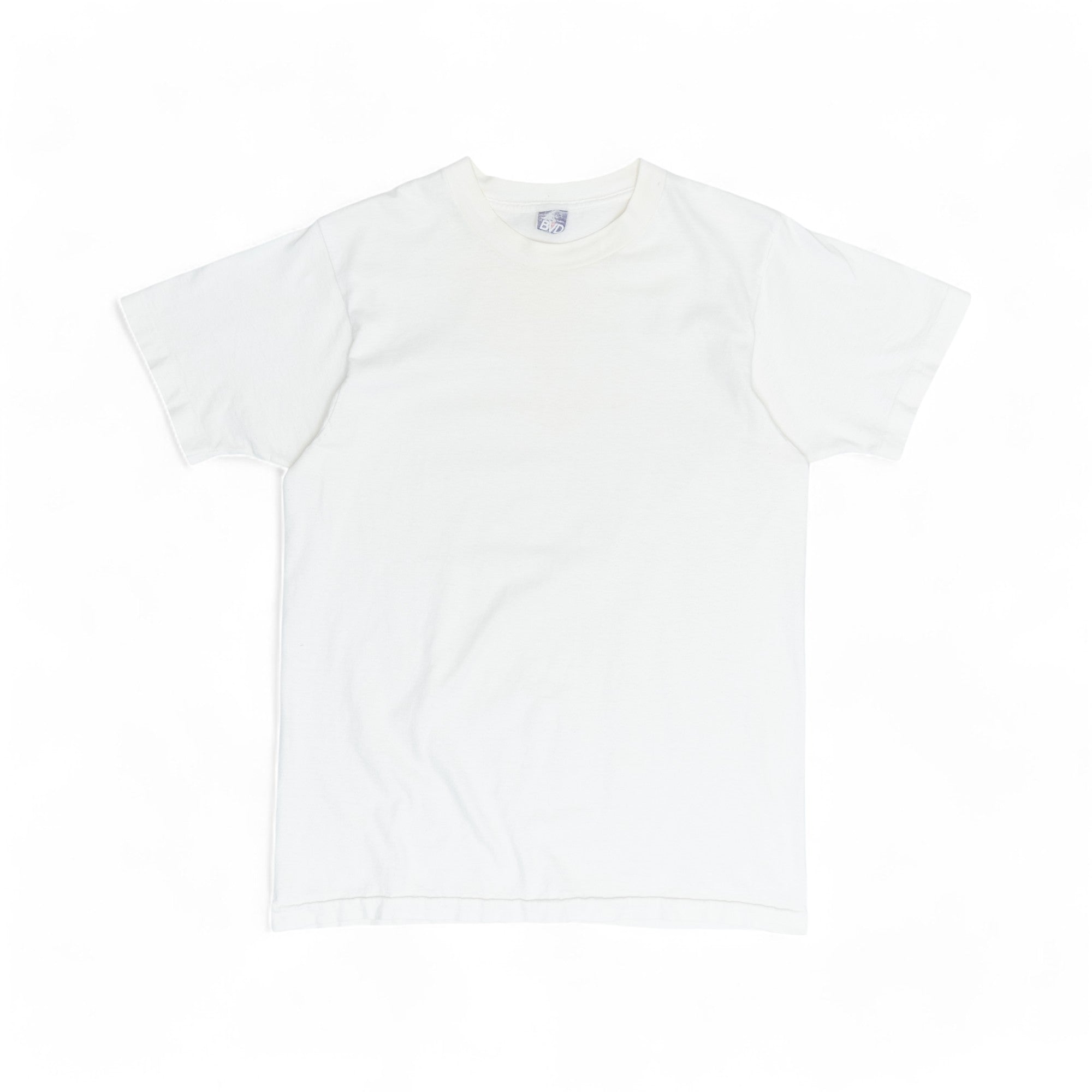 BLANK WHITE TEE - 1980'S