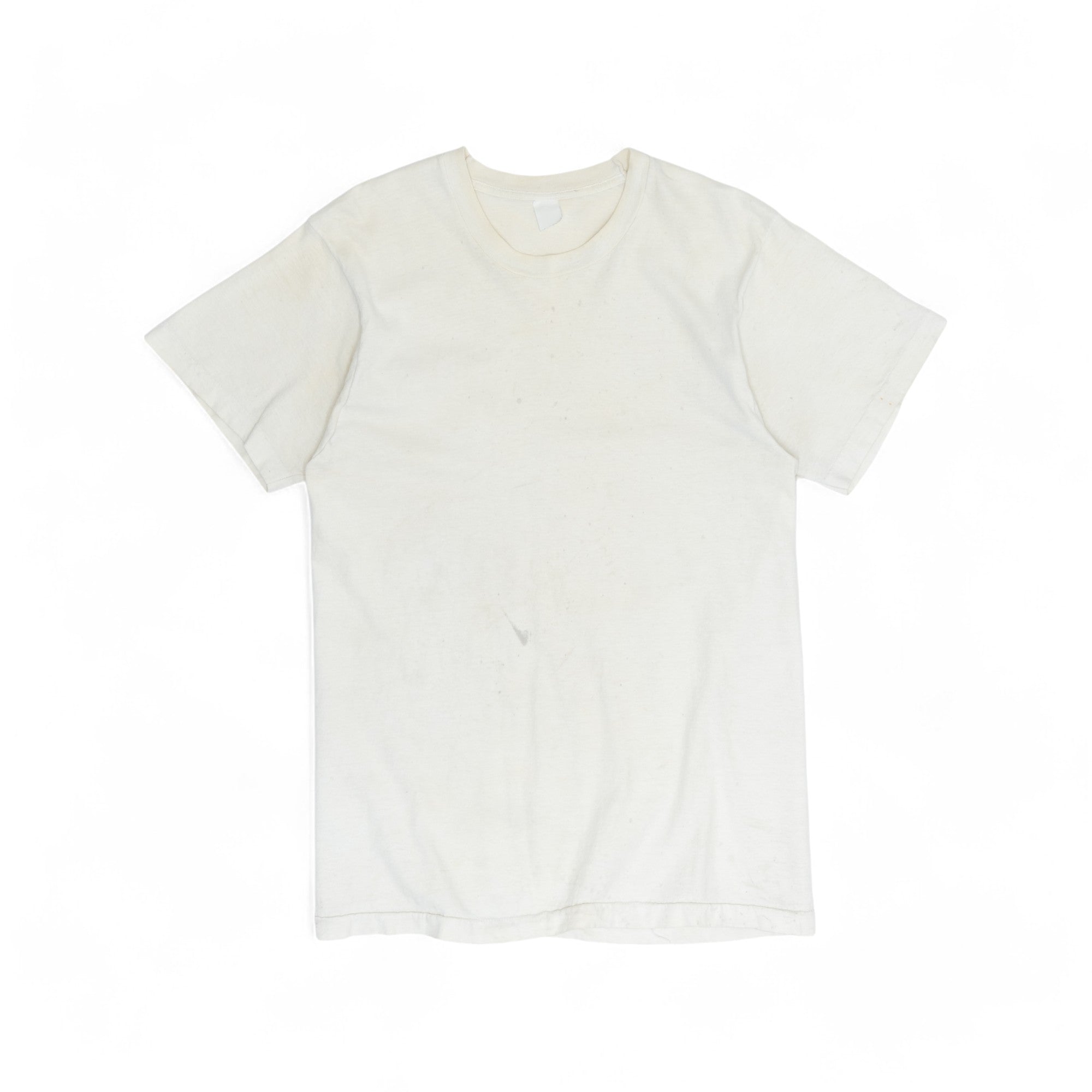 BLANK WHITE TEE - 1970'S