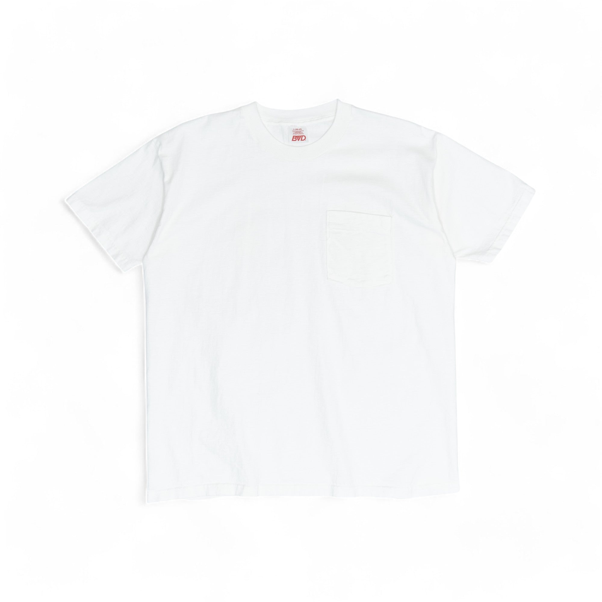 BLANK WHITE POCKET TEE - 1990'S