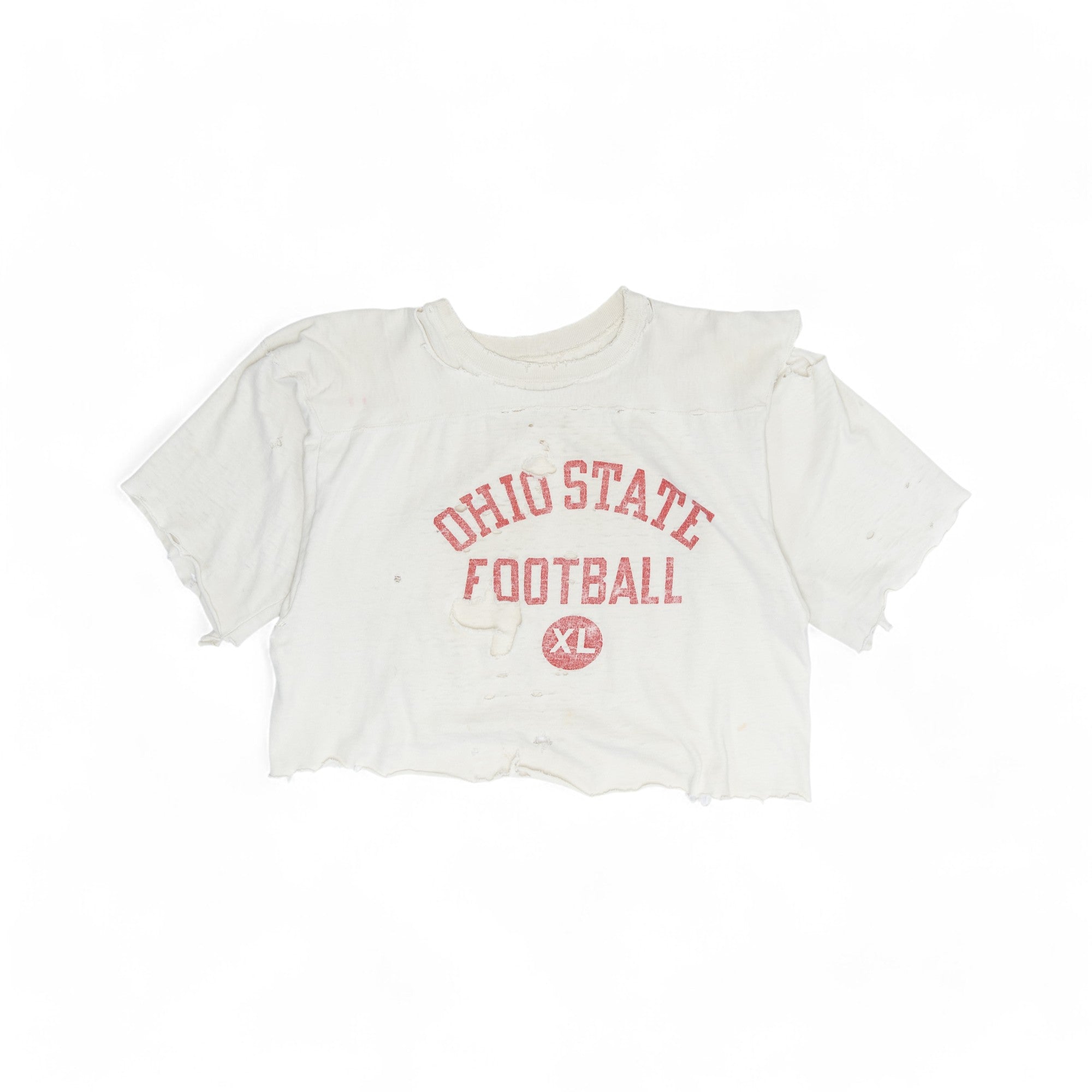 THRASHED/CROPPED OHIO STATE FOOTBALL WARMUP - 1960'S