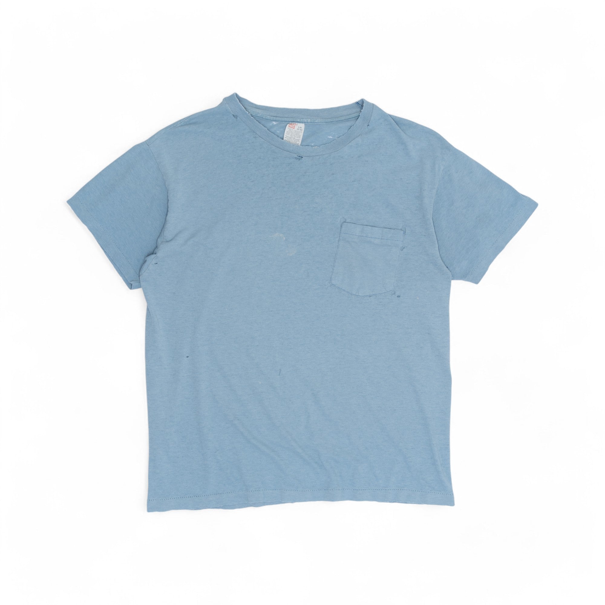 DISTRESSED SINGLE STITCH BLANK TEE - 1980'S