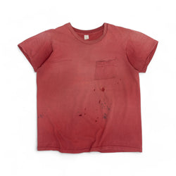 FADED/DISTRESSED BLANK POCKET TEE - 1970'S