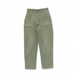 OLIVE MILITARY PANTS - 1970'S