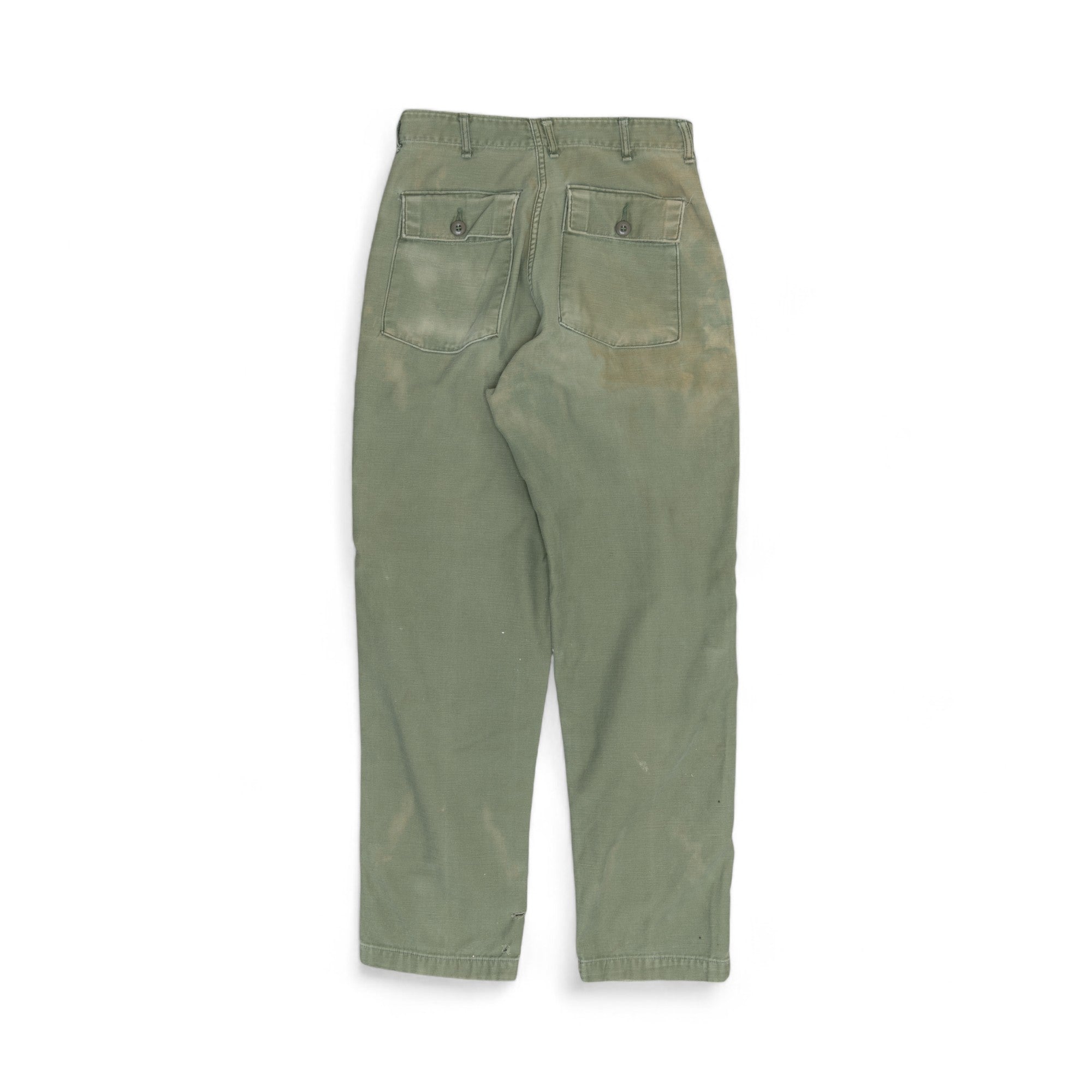 OLIVE MILITARY PANTS - 1970'S