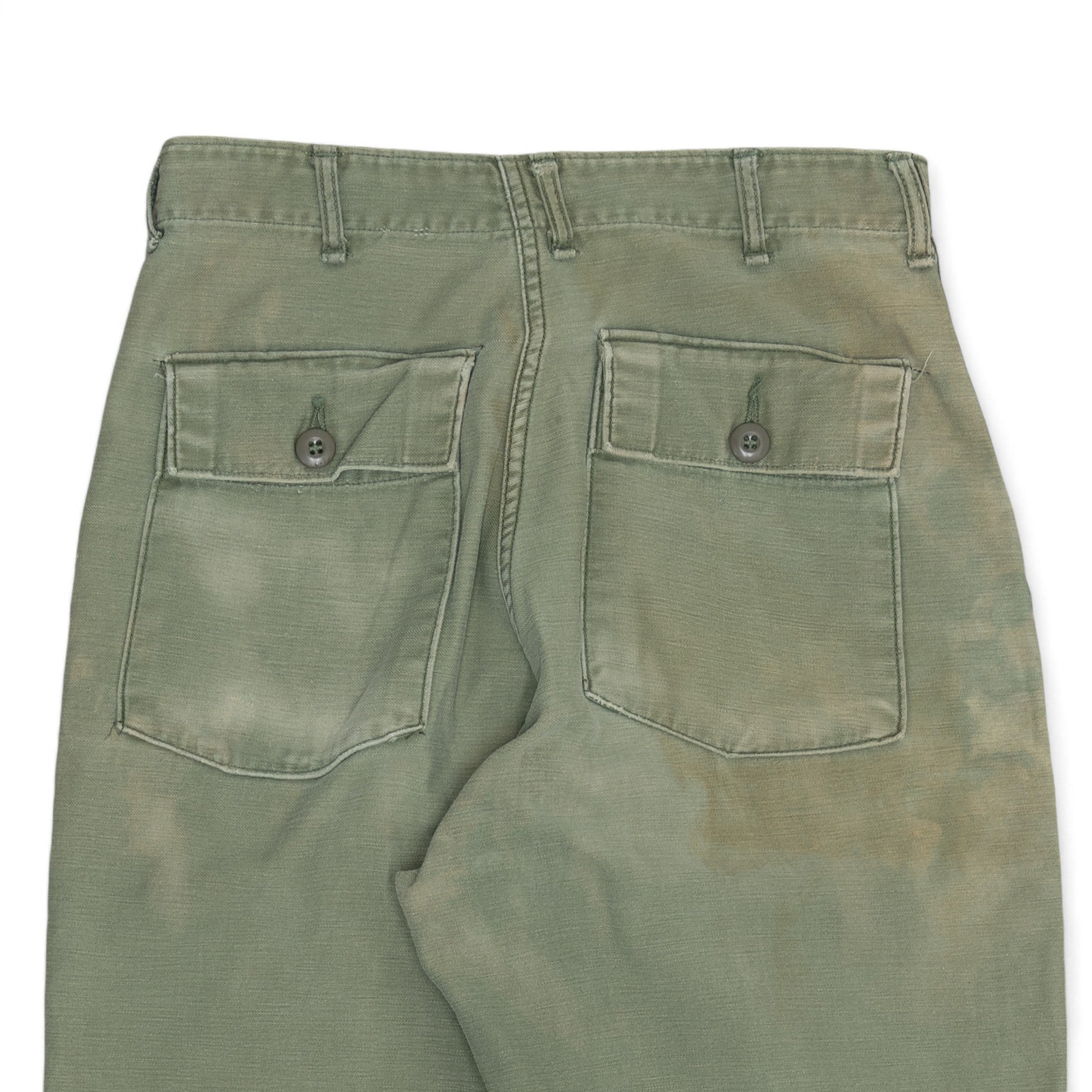 OLIVE MILITARY PANTS - 1970'S