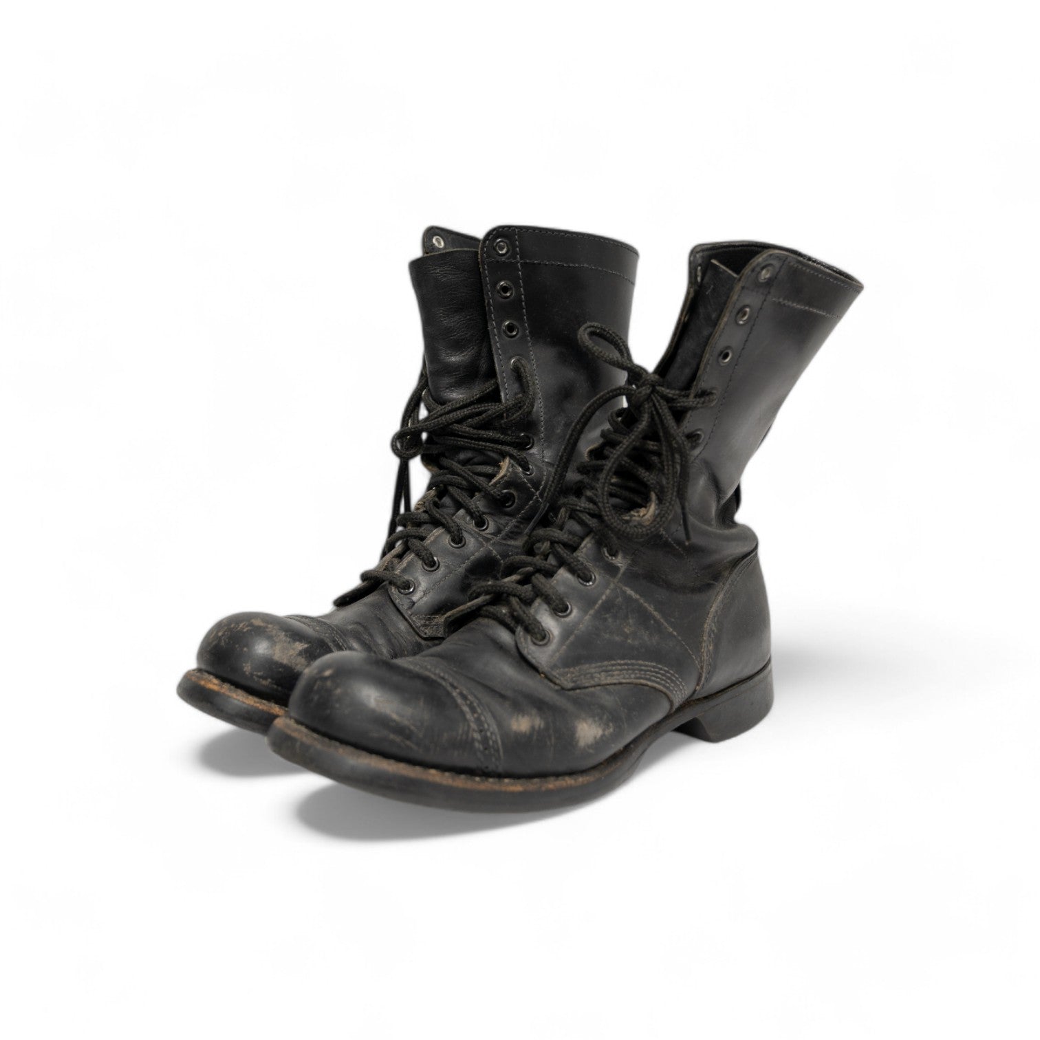 VINTAGE LEATHER COMBAT BOOTS - 1970'S